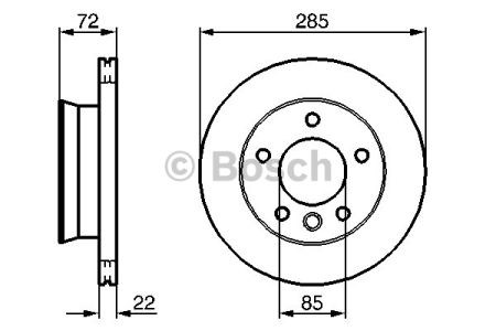 BOSCH 0986479212 Диск тормозной передний в наличии Украина