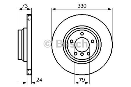 Bosch bmw диск гальмівний передн. e90 320-330 (33024) 0986479215