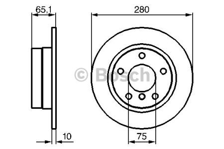 Задний дисковый тормоз 0986479217 BOSCH