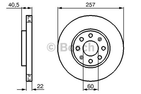 Диск тормозной передний 0986479223 BOSCH