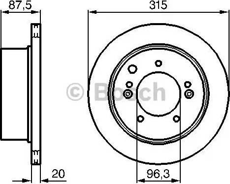0986479232 BOSCH Тормозные диски купить в Николаев