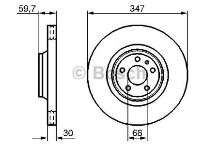 0986479260 BOSCH Диск тормозной передний купить в Ровно