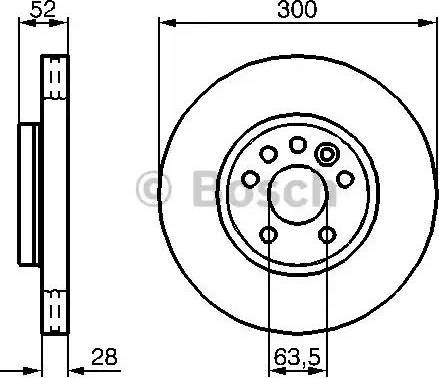 0986479261 BOSCH Диск тормозной передний купить в Винница