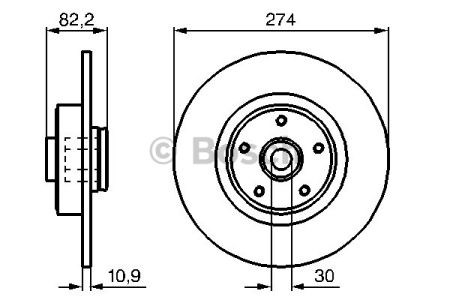 0986479273 BOSCH Тормозные диски купить в Житомир