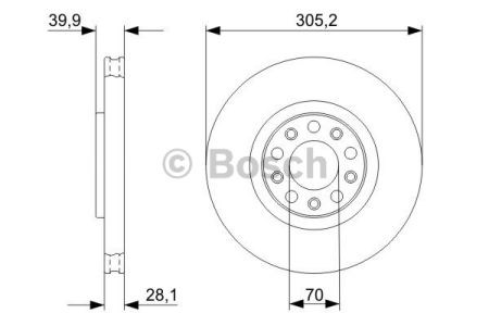 BOSCH 0986479291 Передние тормозные диски в наличии Запорожье