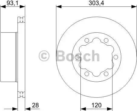 Диск тормозной задний 0986479296 BOSCH