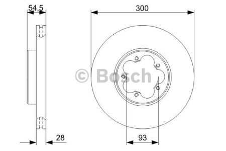 BOSCH 0986479307 Передние тормозные диски в наличии Украина