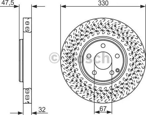 0986479334 BOSCH Диск тормозной передний купить в Украина