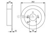 Задний тормозной диск 0986479345 BOSCH