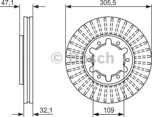 BOSCH 0986479359 Диск тормозной передний в наличии Черкассы