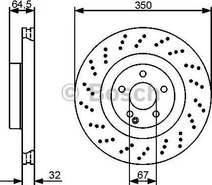 BOSCH 0986479412 Диск тормозной передний в наличии Черновцы