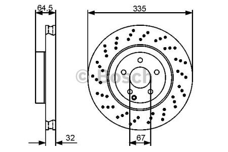 BOSCH 0986479413 Диск тормозной передний в наличии Ужгород