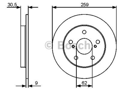 Тормозной диск 0986479418 BOSCH