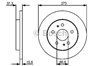 Диск тормозной передний 0986479432 BOSCH