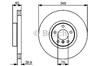 Тормоз дисковый передний 0986479436 BOSCH