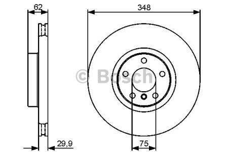 Bosch диск гальмівний передн. bmw x5 e70 (34862) 0986479436