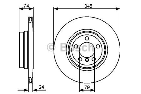 Bosch  диск гальмівний задній e65e66 0986479440