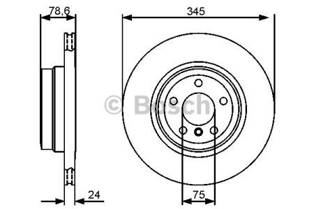 BOSCH 0986479443 Диск тормозной задний в наличии Житомир