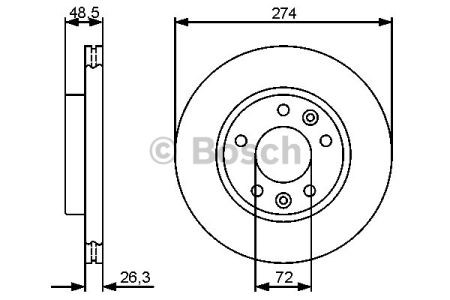 0986479444 BOSCH Передние тормозные диски купить в Черкассы
