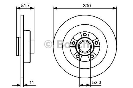 0986479445 BOSCH Диск тормозной задний купить в Черновцы