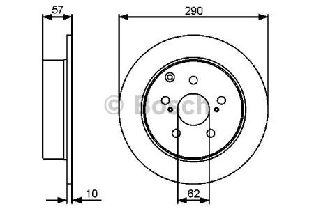 Bosch toyota гальмівний диск передн. supra 0986479448