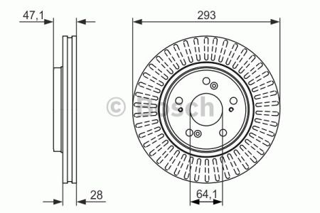 0986479456 BOSCH Передние тормозные диски купить в Украина