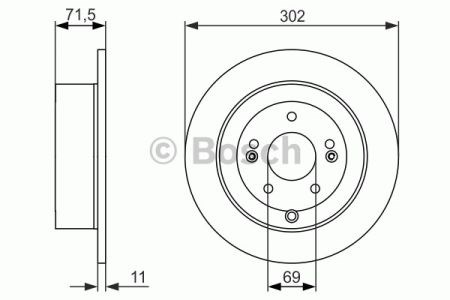 Задний дисковый тормоз 0986479509 BOSCH