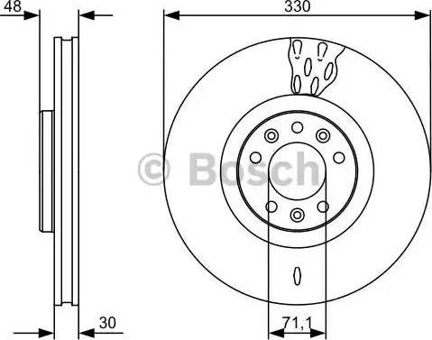 BOSCH 0986479529 Диск тормозной передний в наличии Ровно