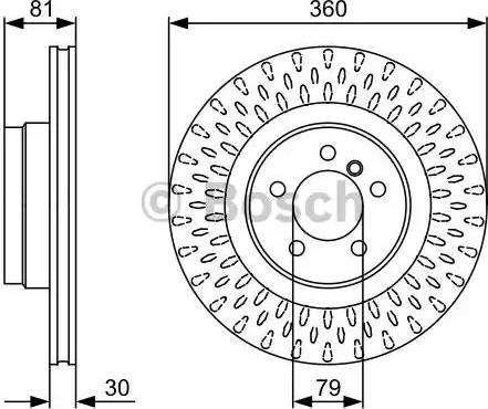 Диск тормозной передний 0986479557 BOSCH