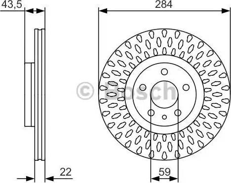 Тормоз дисковый передний 0986479558 BOSCH