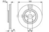 Тормоз дисковый передний 0986479562 BOSCH