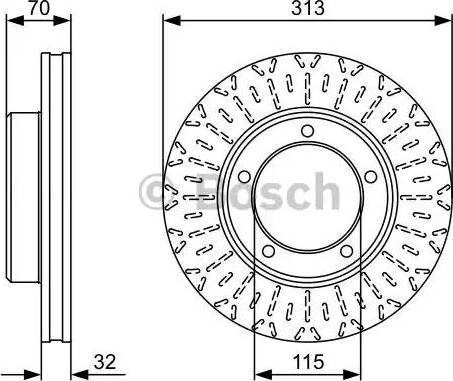 BOSCH 0986479567 Передние тормозные диски в наличии Черкассы