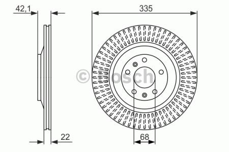 Диск тормозной задний 0986479591 BOSCH