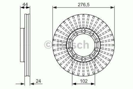 Диск тормозной передний 0986479609 BOSCH