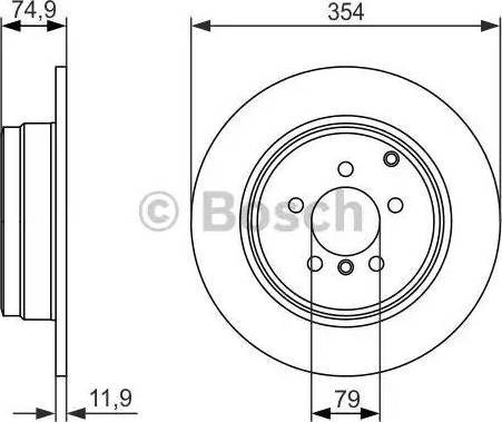 Задний дисковый тормоз 0986479612 BOSCH