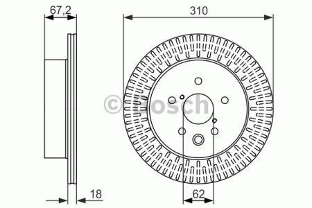 BOSCH 0986479615 Диск тормозной задний в наличии Запорожье