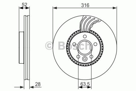 BOSCH 0986479620 Передние тормозные диски в наличии Ирпень