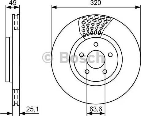 Диск тормозной передний 0986479660 BOSCH