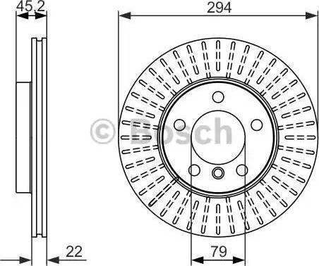 Передний тормозной диск 0986479725 BOSCH