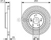 Передний тормозной диск 0986479B02 BOSCH