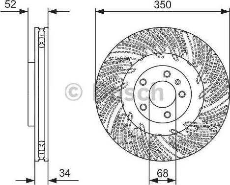 Передний тормозной диск 0986479D28 BOSCH