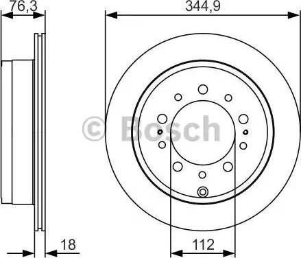 Тормозной диск 0986479R32 BOSCH