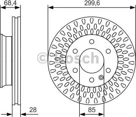 Тормоз дисковый передний 0986479R78 BOSCH
