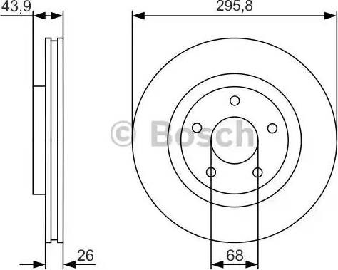 Тормоз дисковый передний 0986479R89 BOSCH