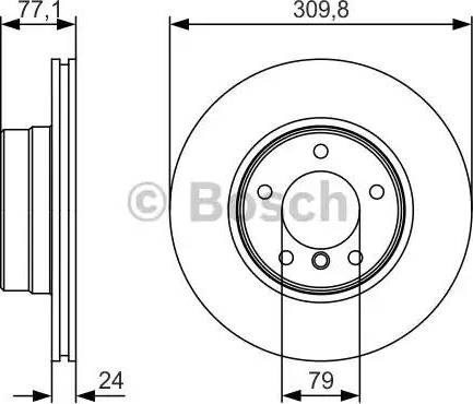 Bosch диск гальмів. передн. e60 e61 (31024) 0986479S29