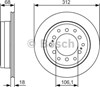 Тормозной диск 0986479S36 BOSCH