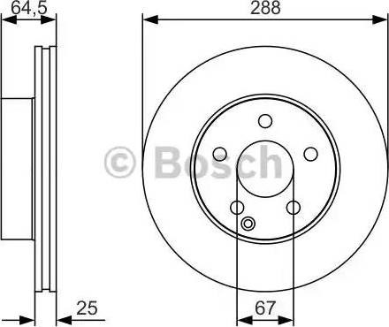 0986479S83 BOSCH Диск тормозной передний купить в Тернополь