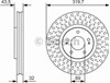 Тормоз дисковый передний 0986479T01 BOSCH