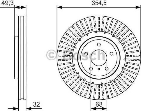 Тормоз дисковый передний 0986479T02 BOSCH