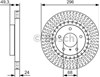 Передний тормозной диск 0986479T44 BOSCH